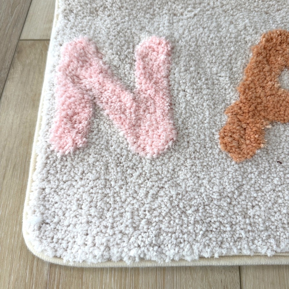 Abound Lifestyle Get Naked Bath Mat Tufted Microfiber Non-Slip Rug 32x20 Cream - Picture 5 of 8